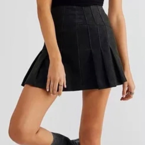 Free People Vegan Suede A-Line Skirt - Picture 1 of 4